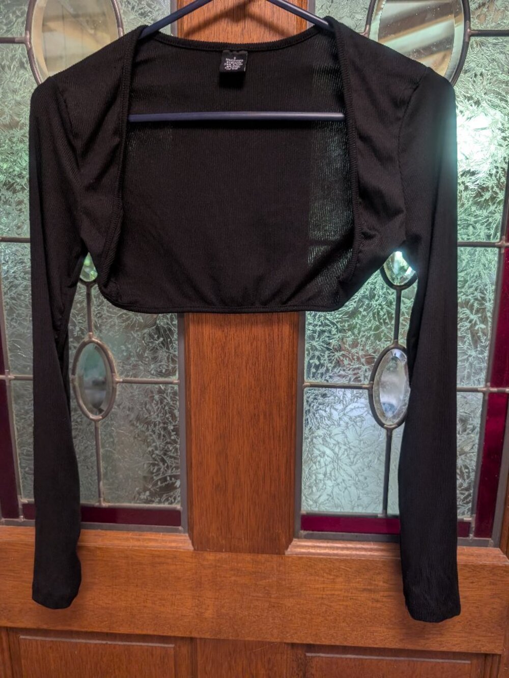 Womens black bolero shrug, size Small